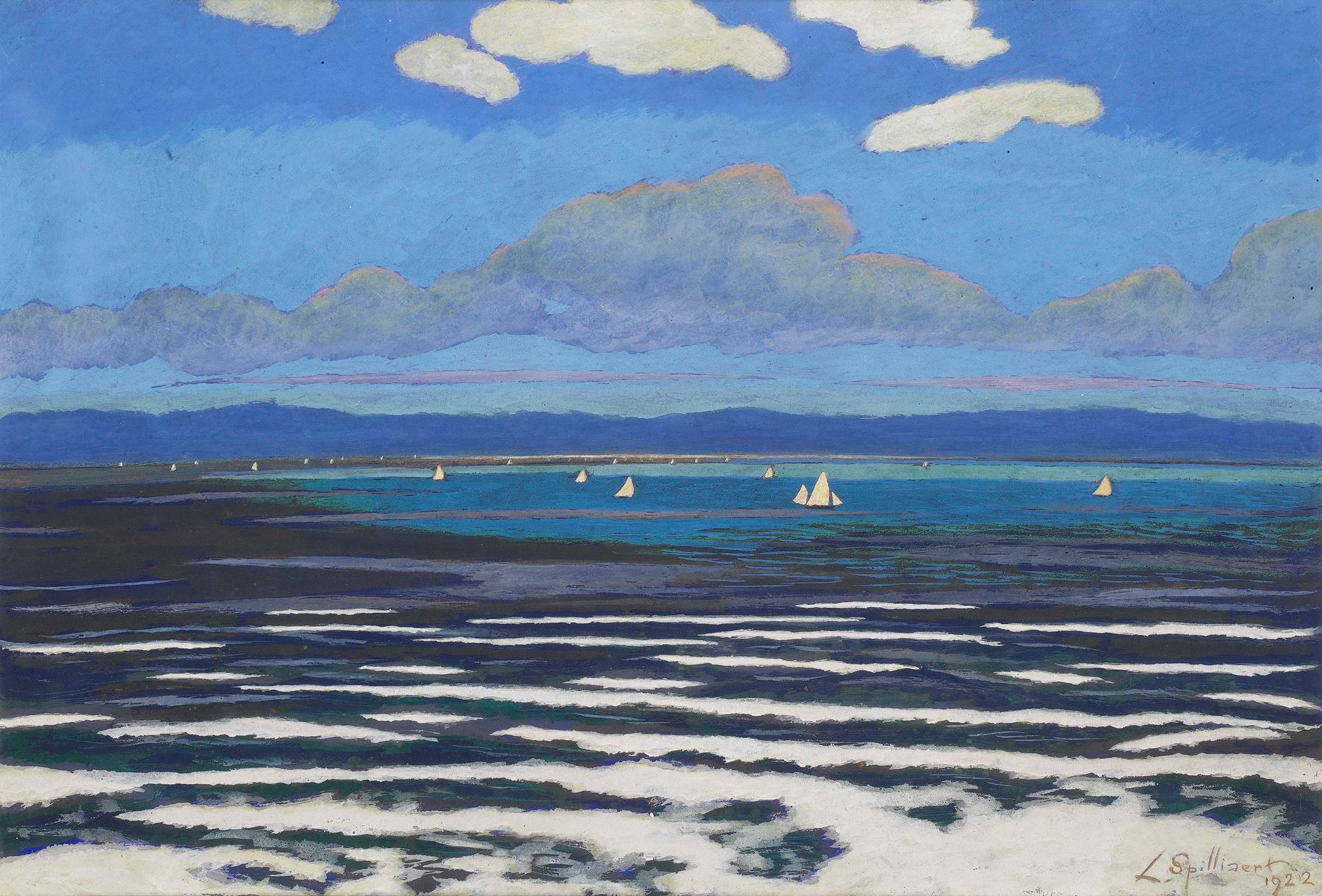 Léon SPILLIAERT | Seascape with White Sails