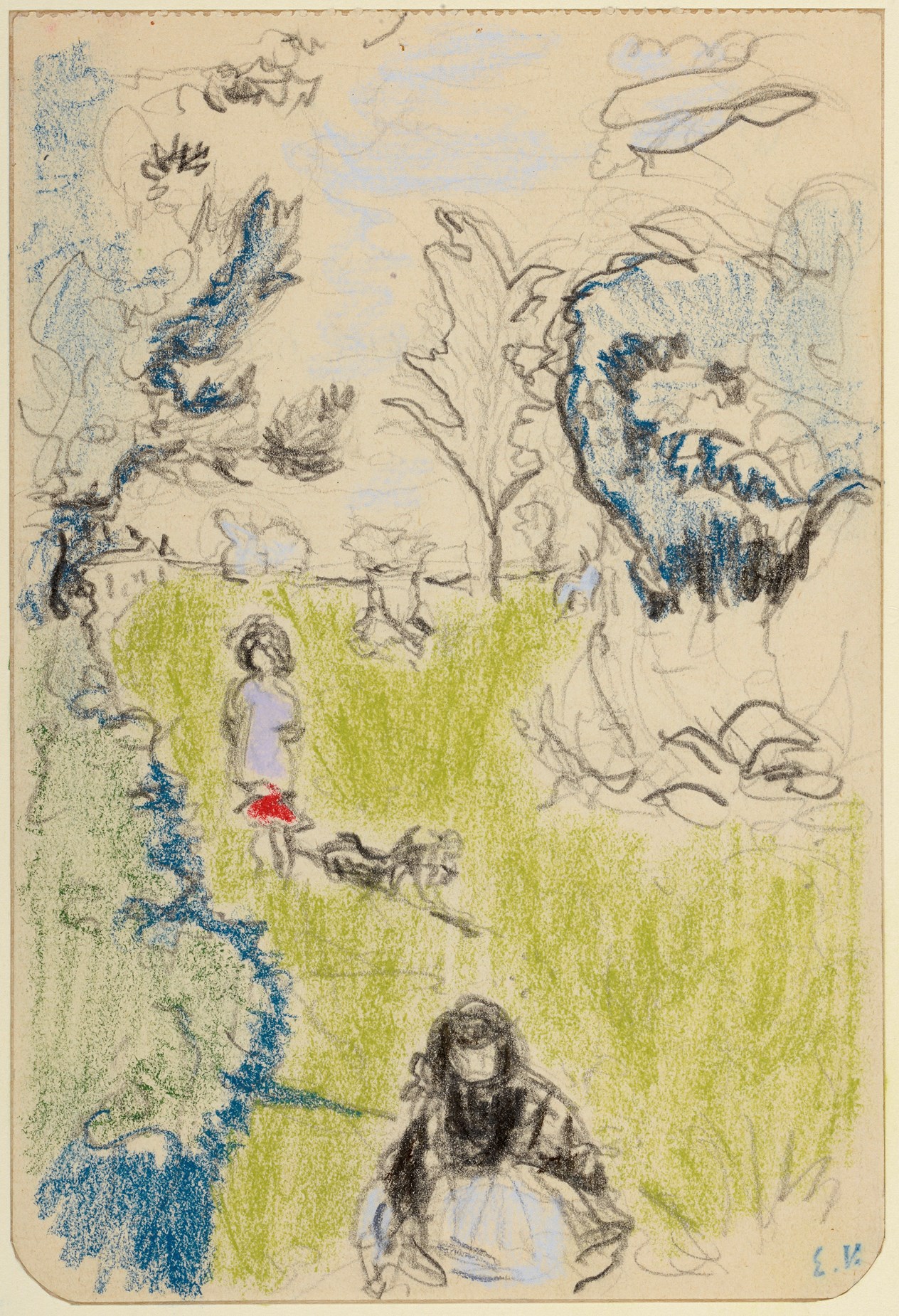 Edouard Vuillard、【Le Soir au Jardin】LeSoi - 絵画/タペストリ